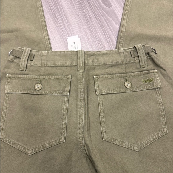 ARITZIA TNA Marco Pants Relaxed Super Low Rise Utility Pants Army Green Size 0 - Picture 11 of 14